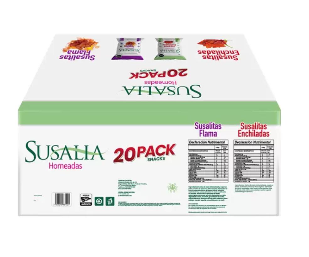 Susalia Surtido de Botanas Saludables 20 pzas de 50 grs - KOZ