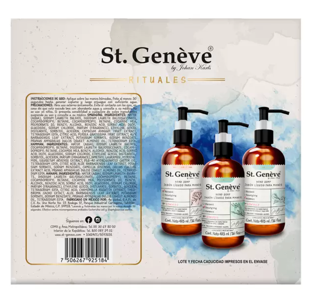 St. Genève Jabón Líquido para manos 3 pzas de 473 ml - .