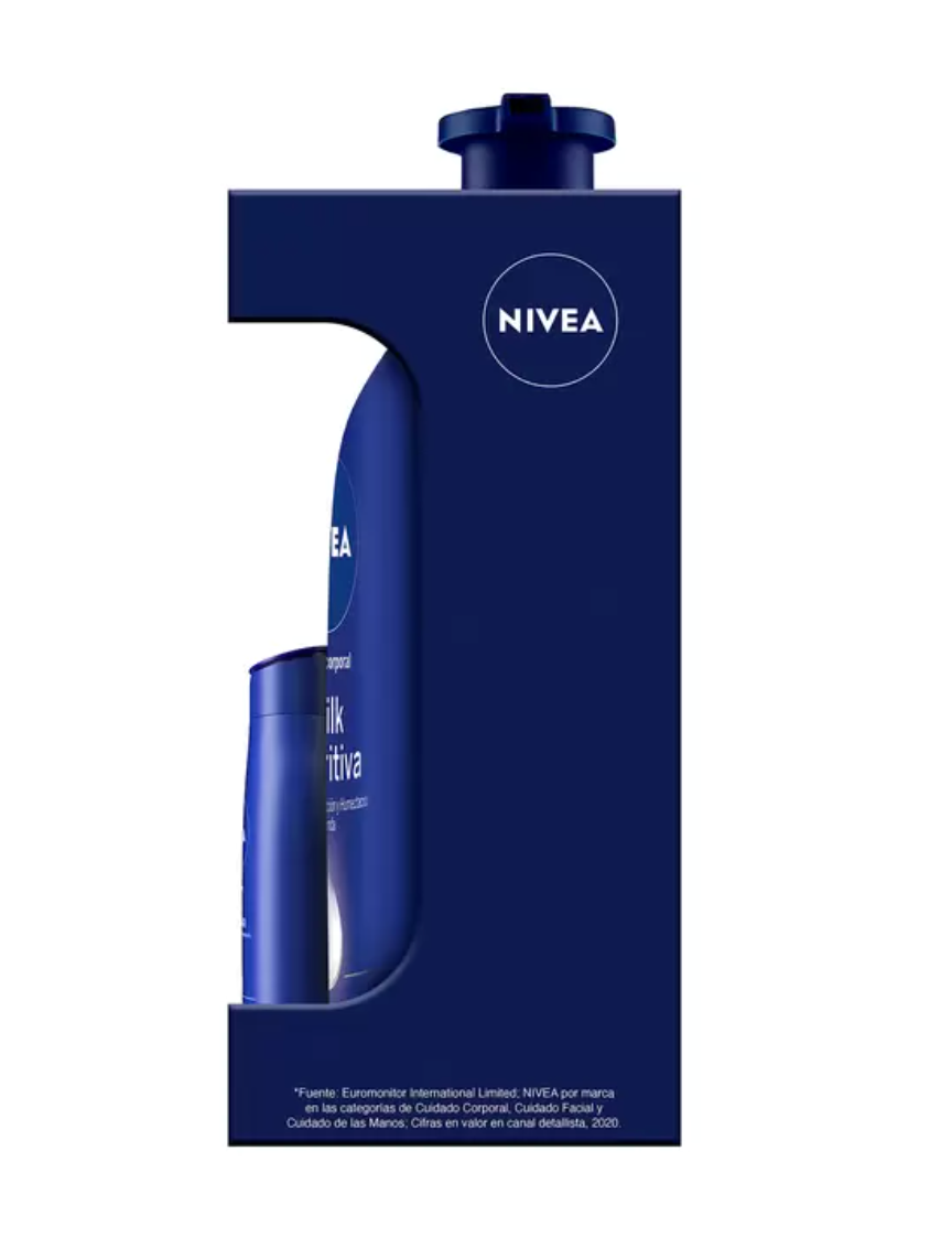 Nivea Body Milk Crema Corporal 2 pzs de 1l + 75 ml - .