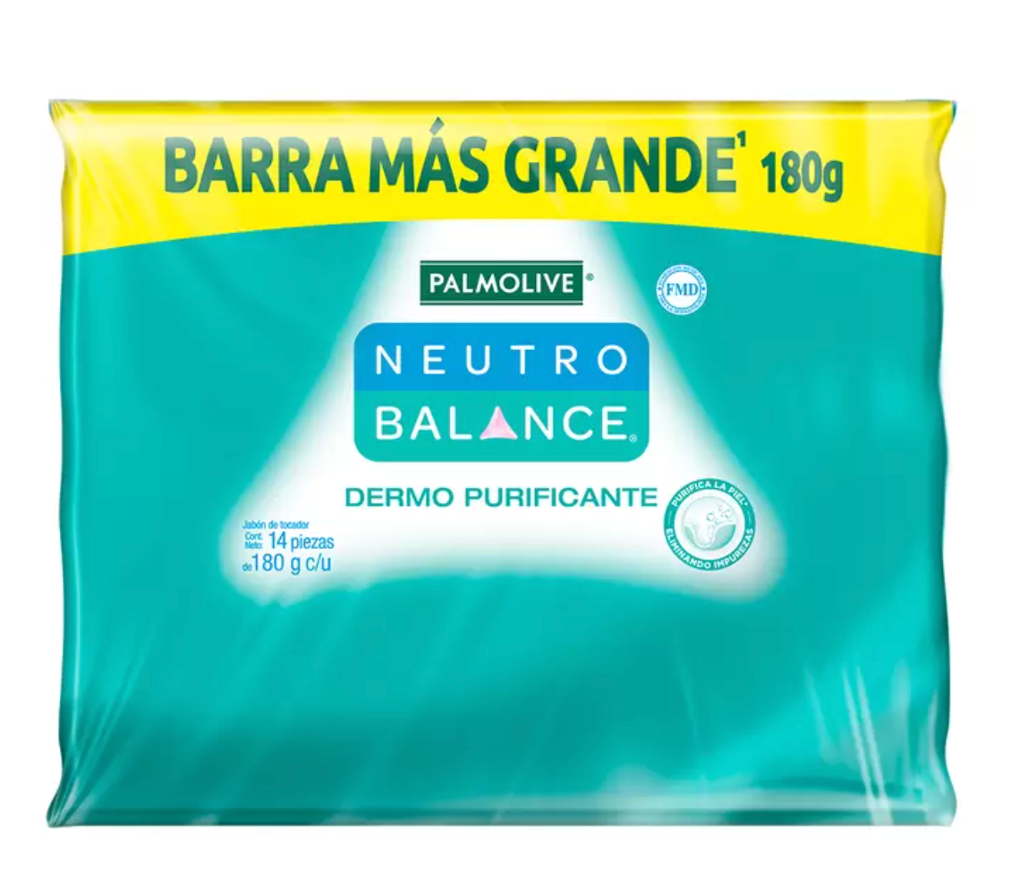 Palmolive Jabón Neutro Balance Dermo Purificante 14 piezas de 180 gr - KOZ