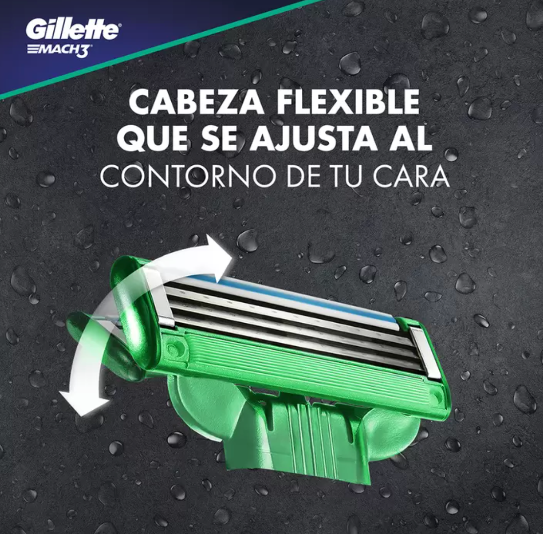 Gillette Repuestos Para Afeitar Mach3 Sensitive 20 piezas - .