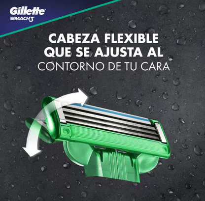Gillette Repuestos Para Afeitar Mach3 Sensitive 20 piezas - .