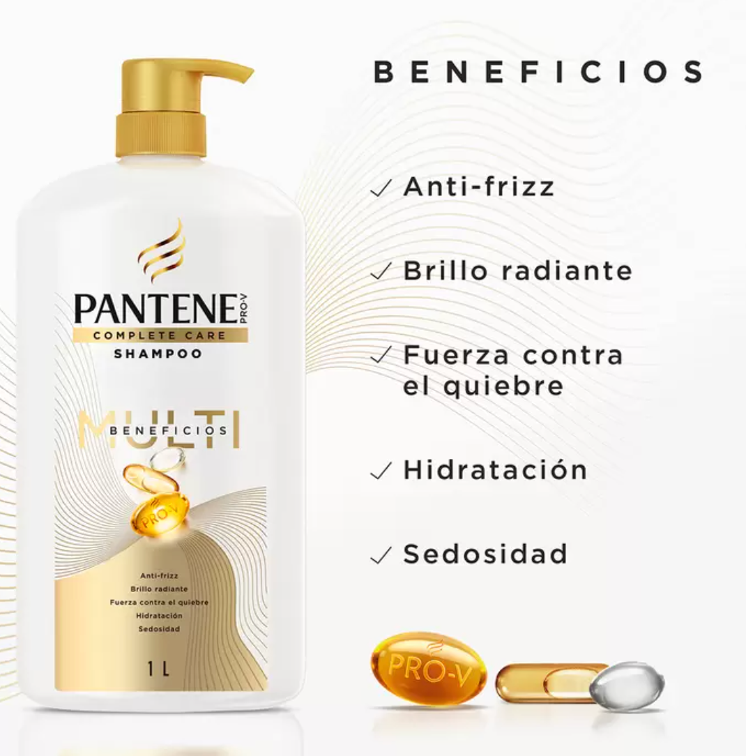 Pantene Pro-V Shampoo Complete Care Multi-Beneficios 1 L - .