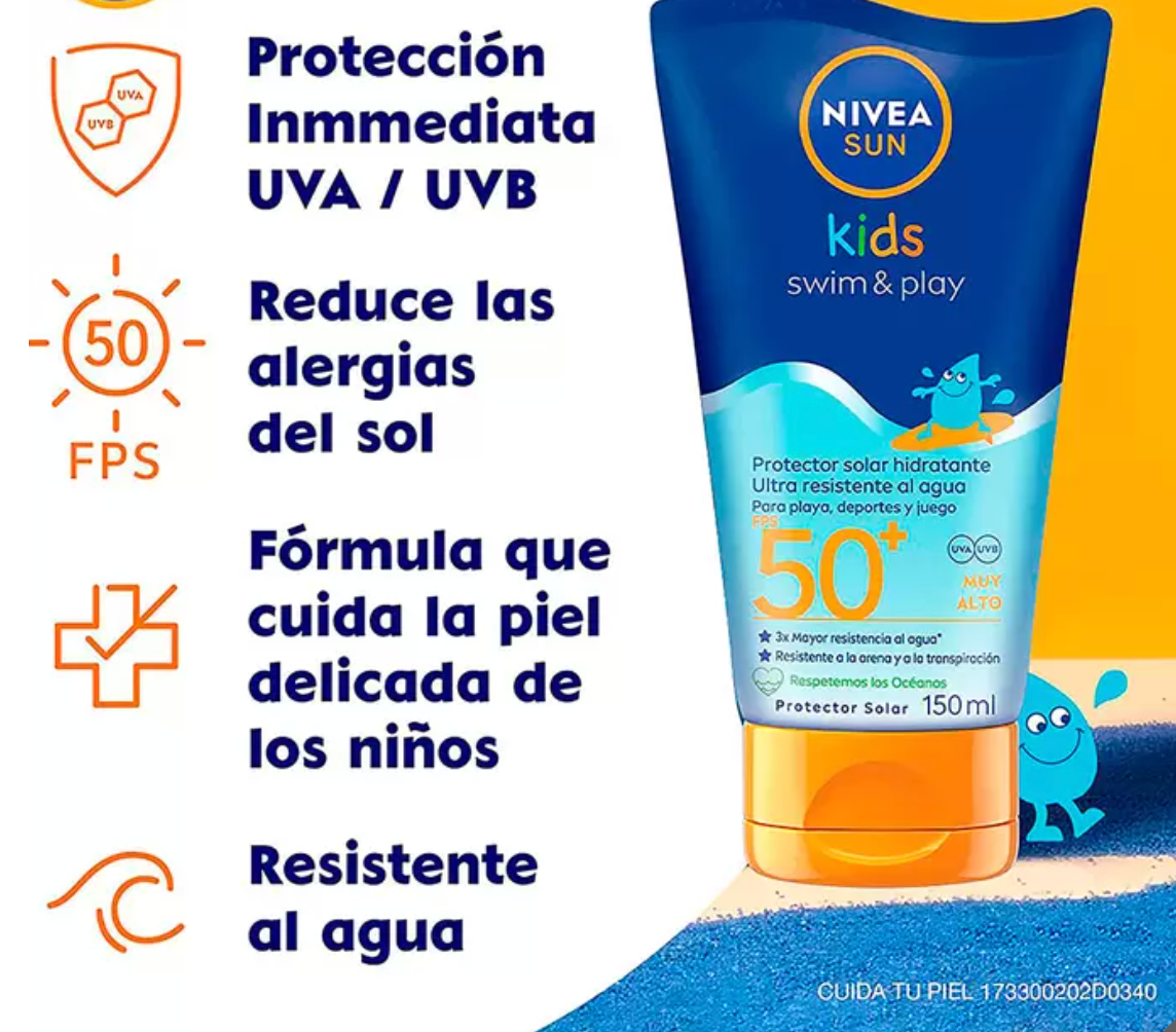 Nivea Sport Protector Solar 2 pzas de 200 ml + Protector Solar Infantil de 150 ml - KOZ