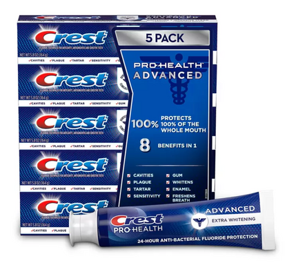 Crest Pasta de Dientes Pro Health Advanced 5 pzas de 144 g c/u  - KOZ