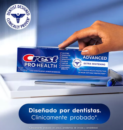 Crest Pasta de Dientes Pro Health Advanced 5 pzas de 144 g c/u  - .