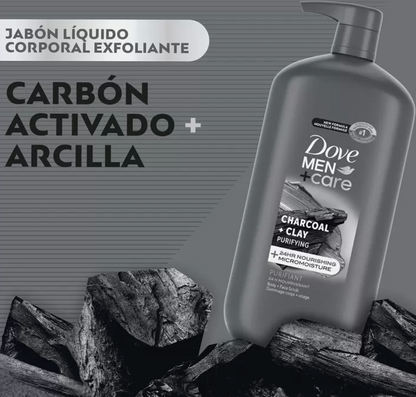 Dove Men Jabón Corporal y Facial Líquido Exfoliante 887 ml - KOZ