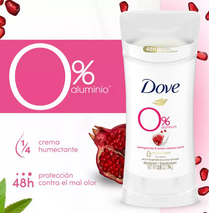 Dove Desodorante en Barra aroma Granada y Verbena 4 piezas de 74 grs - KOZ