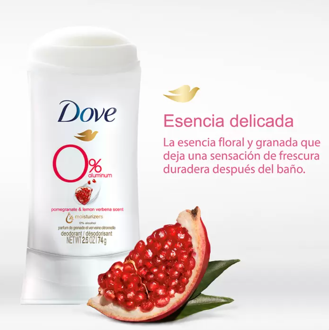 Dove Desodorante en Barra aroma Granada y Verbena 4 piezas de 74 grs - KOZ