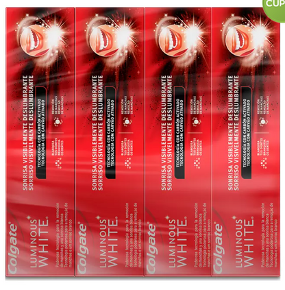 Colgate Luminous White Pasta Dental con Carbón Activado 4 piezas 125 ml - .