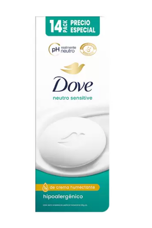 Dove Neutro Sensitive Jabón en Barra 14 piezas de 135 gr - .