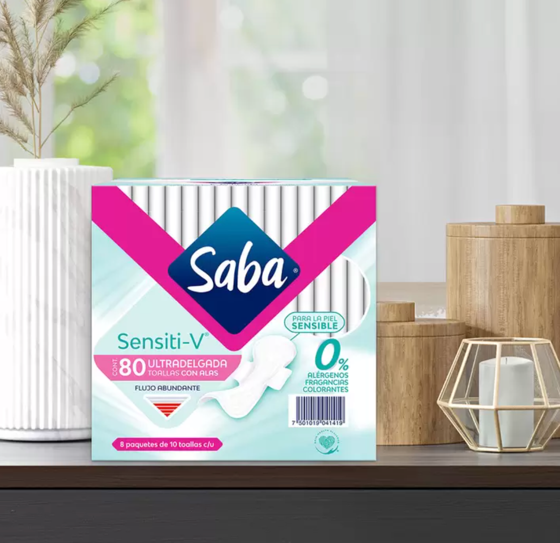 Saba Sensitiv Toallas Femeninas 80 piezas - KOZ
