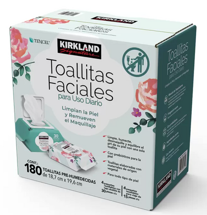 Kirkland Signature Toallitas Faciales 180 piezas - KOZ