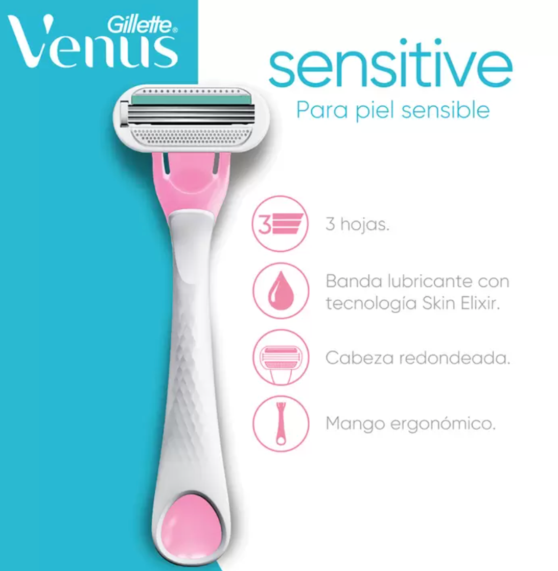 Gillette Venus Sensitive Rastrillo para Afeitar Desechable 15 piezas - .
