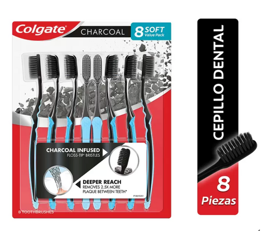 Colgate Cepillo de Dientes Charcoal 8 piezas - KOZ