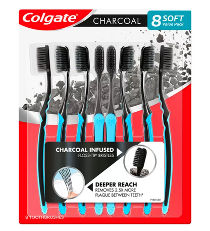 Colgate Cepillo de Dientes Charcoal 8 piezas - .
