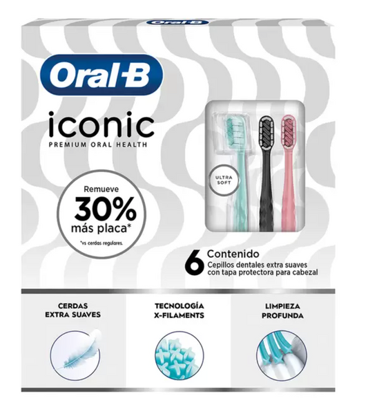 Oral-B Cepillos Dentales Iconic Premium 6 piezas - KOZ