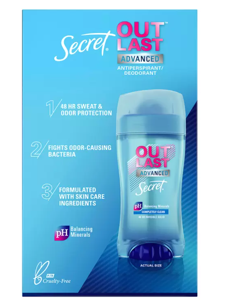 Secret Antitranspirante Outlast Advanced 4 pzas de 73 grs - KOZ