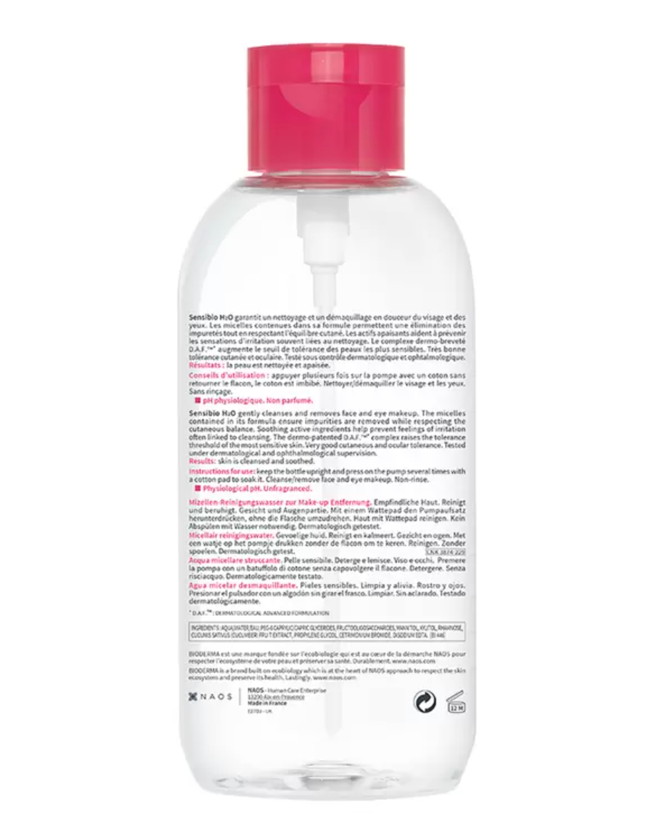 Bioderma Sensibio H2O Agua Micelar Desmaquillante 850 ml - KOZ