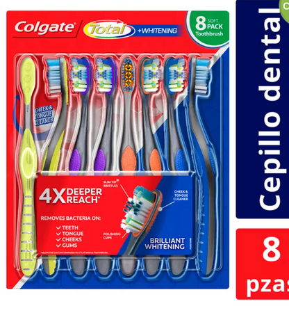 Colgate Cepillos de Dientes Total Whitening 8 piezas - KOZ
