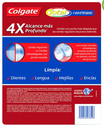 Colgate Cepillos de Dientes Total Whitening 8 piezas - KOZ