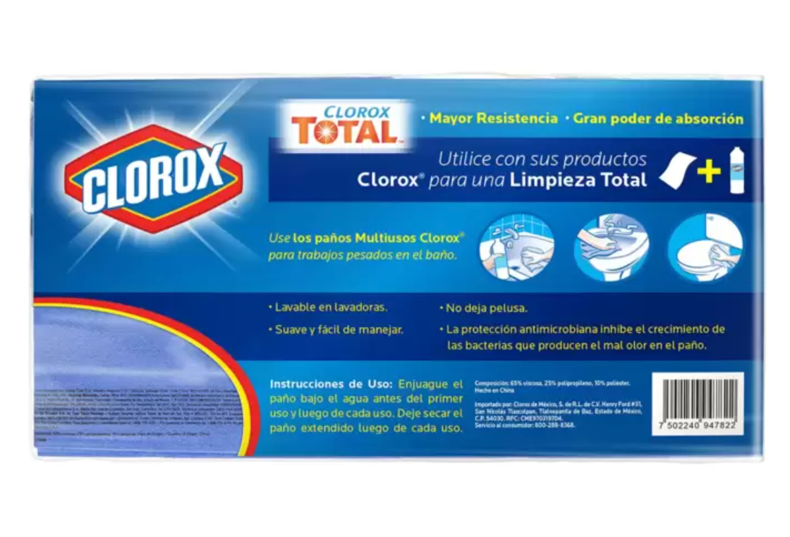 Clorox Paños Multiusos para Baño 30 piezas - KOZ
