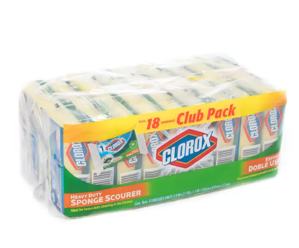 Clorox Esponjas Doble Uso 18 piezas - .