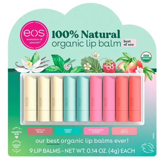 Eos Balsamo para labios Sticks 9 Piezas - KOZ