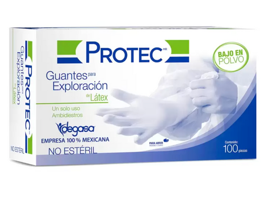Protec Guantes de Látex Chico 100 piezas - .