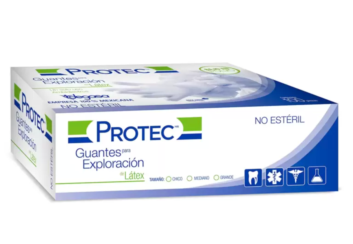 Protec Guantes de Látex Chico 100 piezas - .