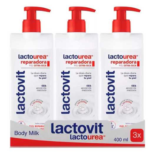 Lactovit Lactourea Crema Corporal 3 piezas de 400 ml - .