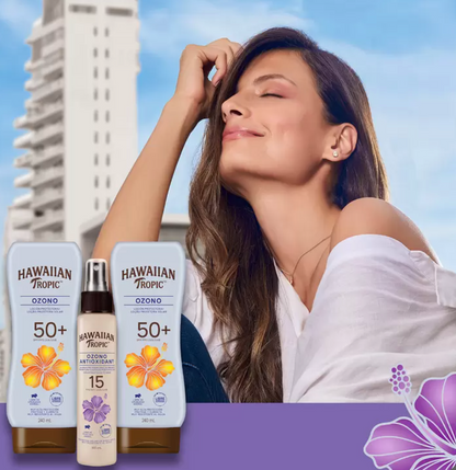Hawaiian Tropic Ozono Bloqueador Solar 2 Lociones y 1 Spray - .