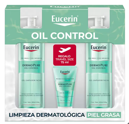 Eucerin DermoPure Gel Limpiador 2 piezas de 400 ml + 75 ml - KOZ