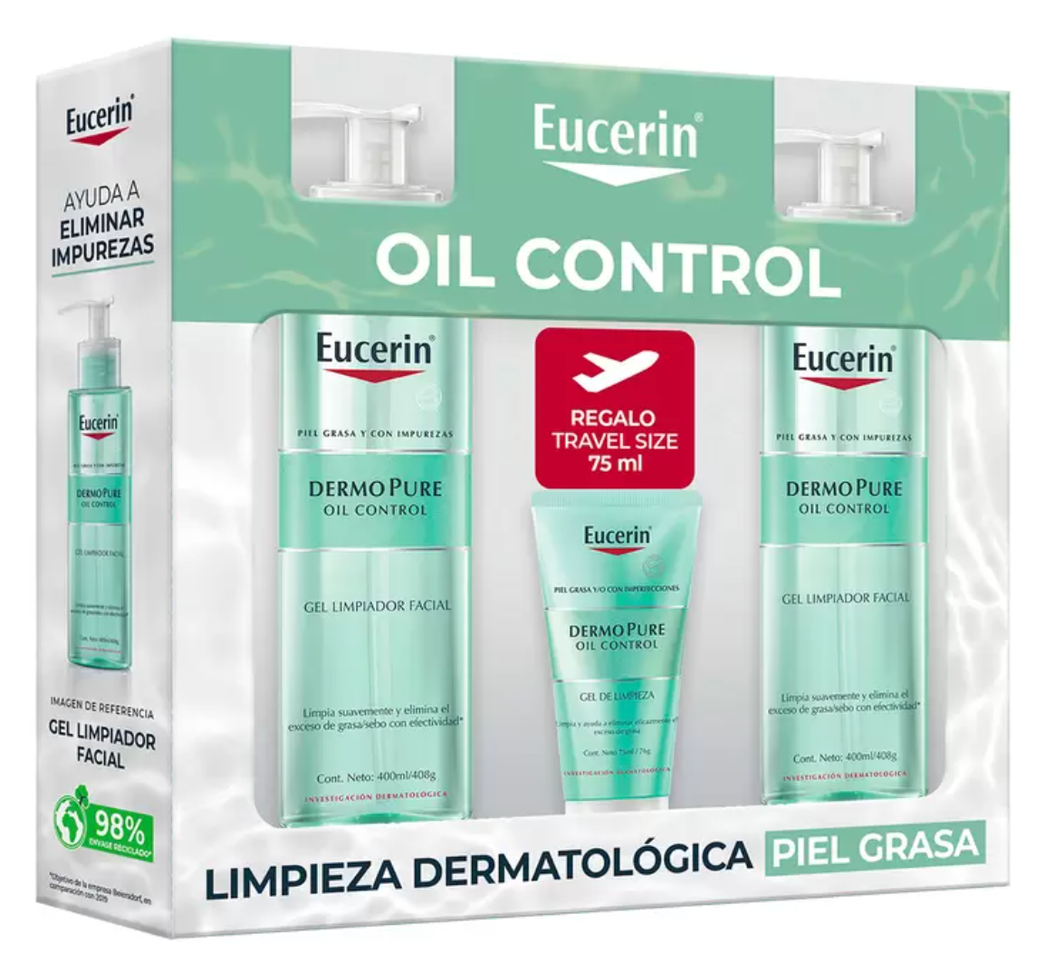 Eucerin DermoPure Gel Limpiador 2 piezas de 400 ml + 75 ml - KOZ