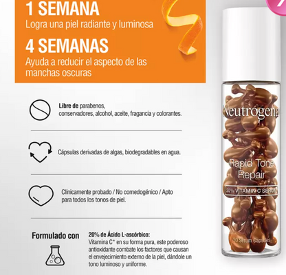 Neutrogena Suero Facial de Vitamina C 60 cápsulas - KOZ