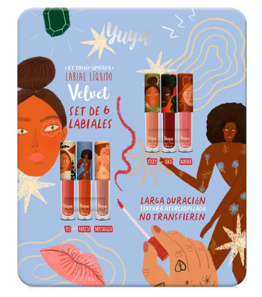 Yuya Mini Labiales Velvet 6 piezas - .