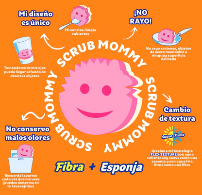 Scrub Mommy Fibras 8 piezas - .
