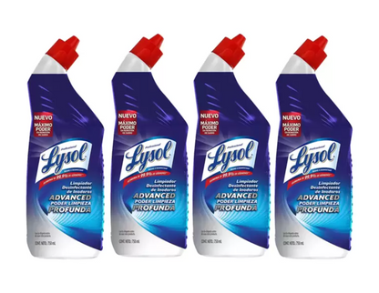 Lysol Advanced Limpiador Desinfectante para Inodoro 4 piezas de 750 ml - .