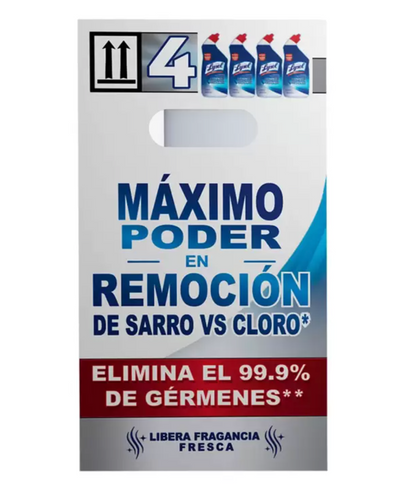 Lysol Advanced Limpiador Desinfectante para Inodoro 4 piezas de 750 ml - .