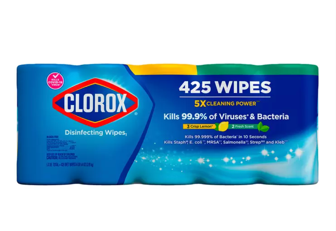 Clorox Toallas Desinfectantes 5 piezas con 85 Toallitas cada una - KOZ
