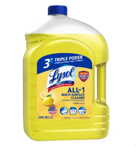 Lysol Triple Poder Desinfectante Multiusos con Aroma Cítricos 6 L - KOZ
