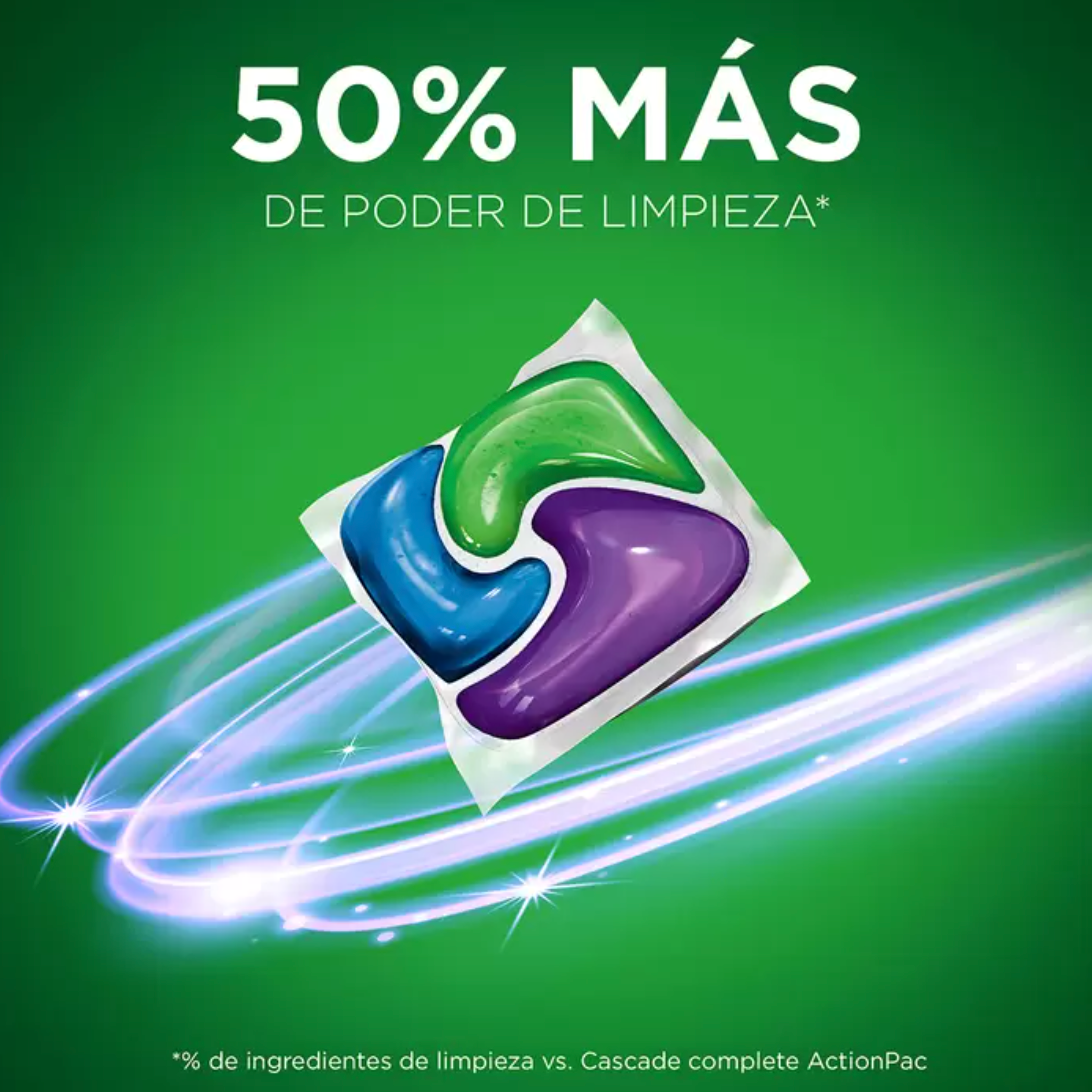 Cascade Platinum Detergente para Lavavajillas 48 piezas - .