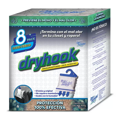 Cero Humedad Dry Hook Deshumificador para Armarios 8 piezas - .