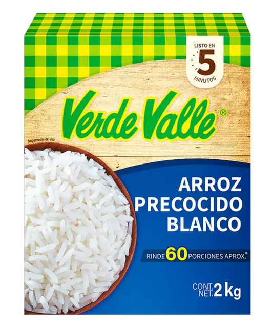 Verde Valle Arroz Precocido Blanco 2 Kg - KOZ