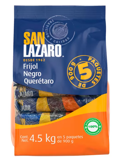 San Lazaro Frijol Negro Querétaro 5 pzas de 900 grs