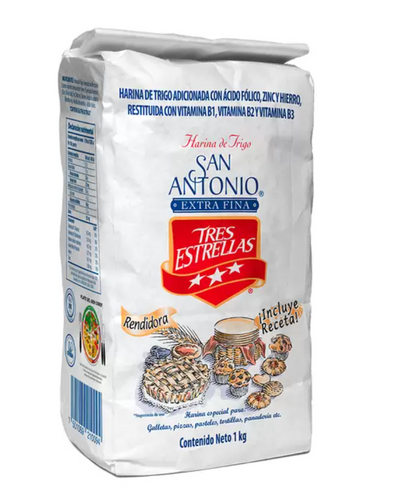 Harina de Trigo Tres Estrellas 4 pack de 1kg - KOZ