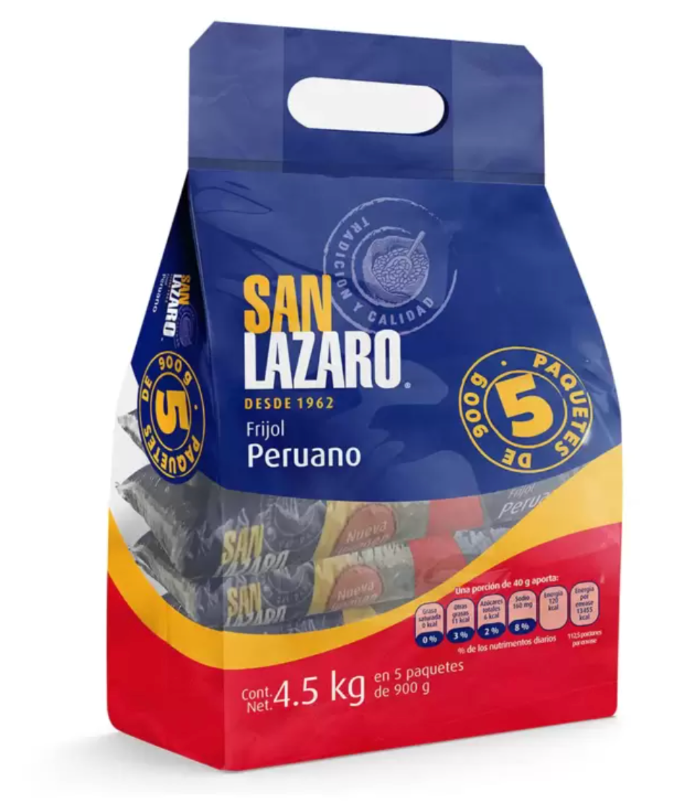 San Lazaro Frijol Peruano 5 pzas de 900 grs - KOZ