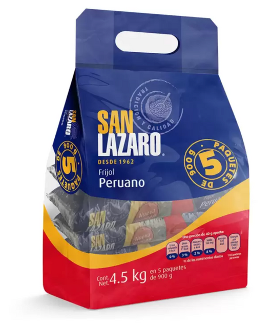 San Lazaro Frijol Peruano 5 pzas de 900 grs - KOZ