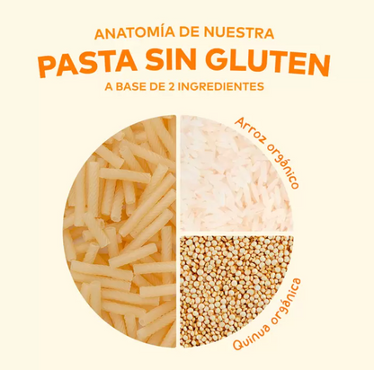 América Orgánica Pasta de Arroz y Quinoa Libre de Gluten de 907 grs - .