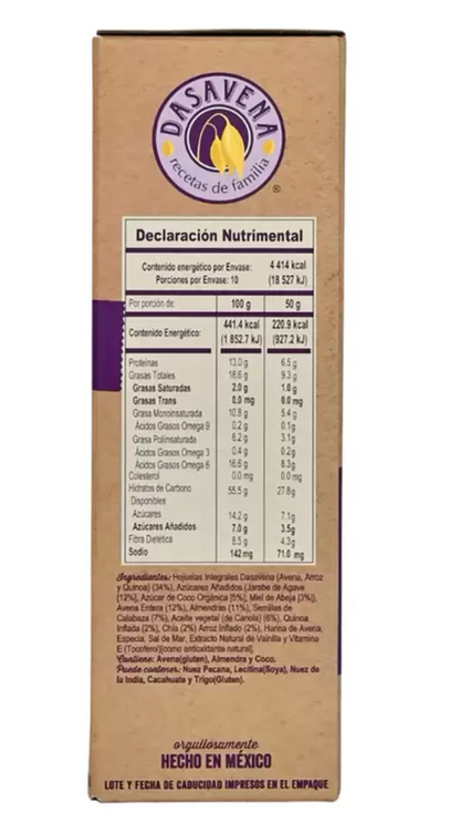 Dasavena Cereal Quinoa y Almendras 1 kg - KOZ